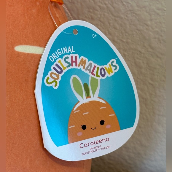Squishmallows 8” Caroleena The Carrot With Bunny Ears 2022 Easter Edition - Picture 2 of 6